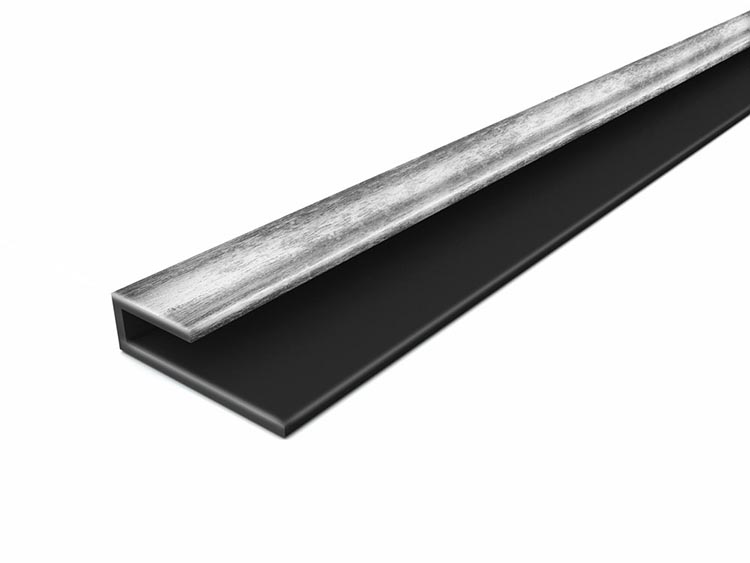 PVC Edge Profile 1220mm x2 Crosshatch Silver
