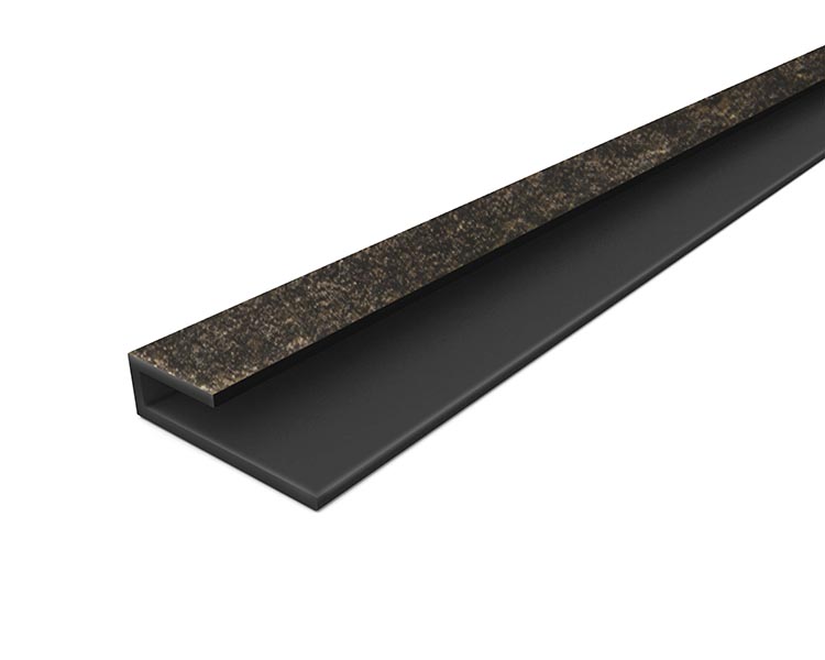 PVC Edge Profile 1220mm x2 Smoked Pewter