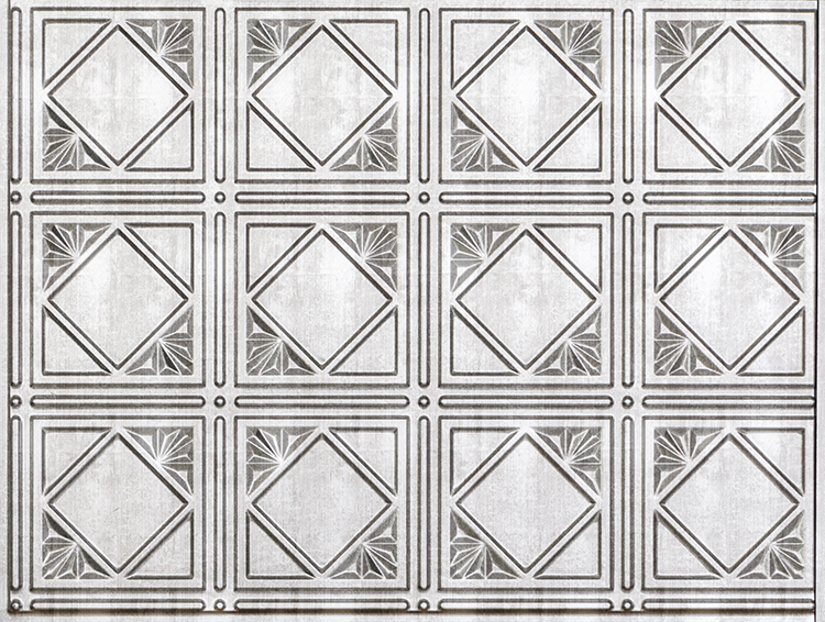 3D PVC Splashback Panels Artnouvo - Crosshatch Silver image