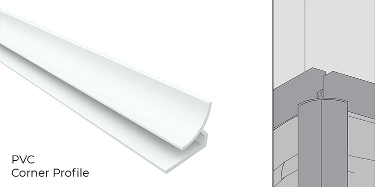 PVC Inside Corner Profile 1220mm x2 Paintable