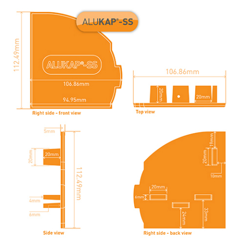 Wall and Eaves Beam End Cap (Right Hand)