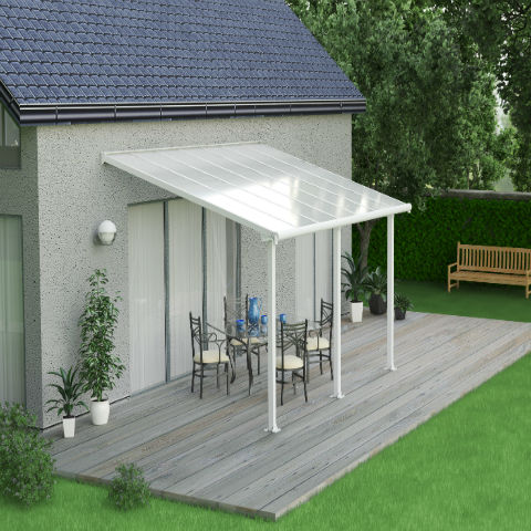 Palram - Canopia  | Olympia  Patio Cover / Veranda  (all sizes)  in White/ Clear