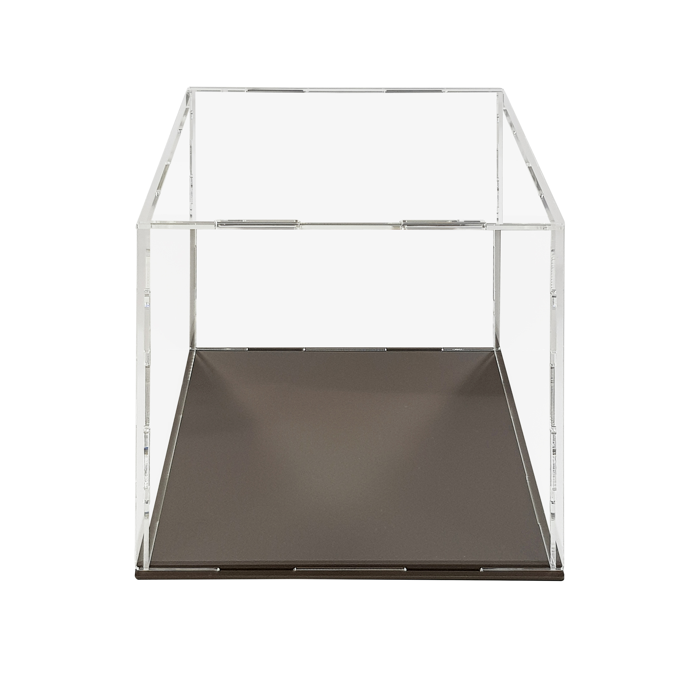 Display Cases With Clear Rear Panel