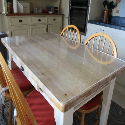 Clear Acrylic Table Tops And Protectors, How To Secure Glass Top Wood Table