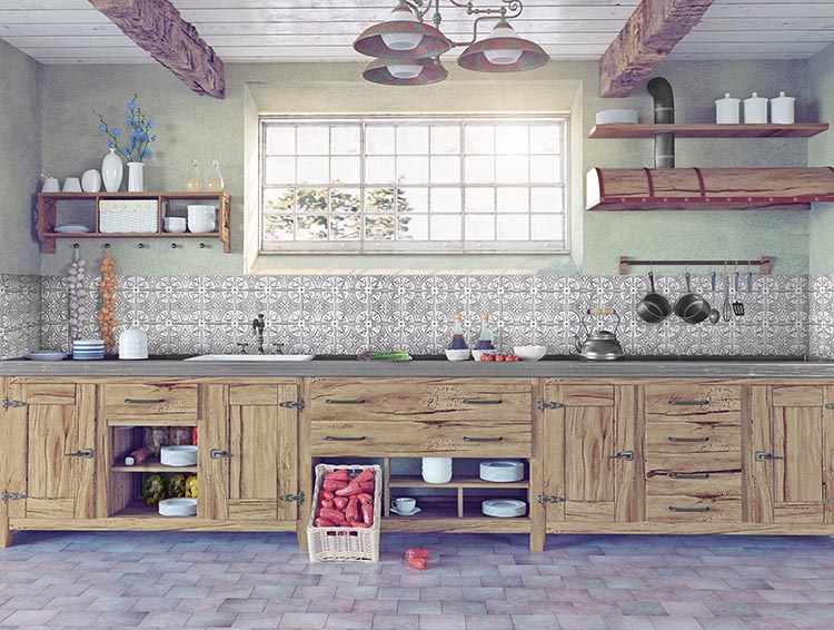 3D PVC Splashback Panels Empire - Crosshatch Silver