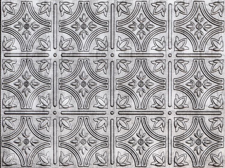 3D PVC Splashback Panels Empire - Crosshatch Silver image