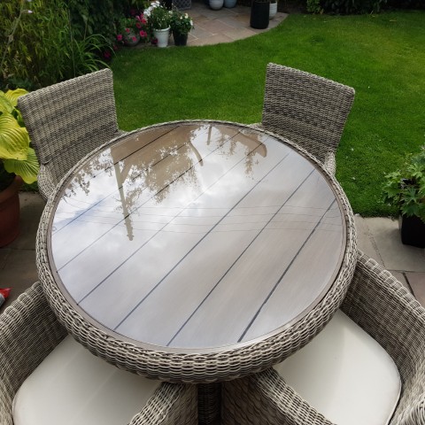 Acrylic Outdoor Table Protectors 10x, Round Garden Table Protector Cover