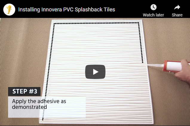 Watch our 3D PVC Splashback Panels Artnouvo - White video