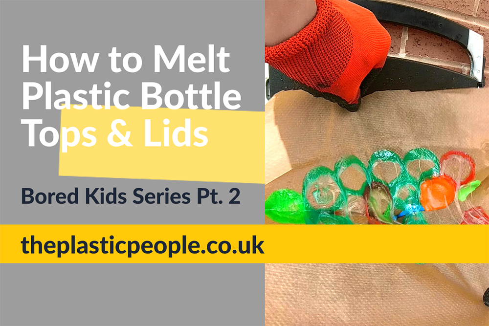 How to melt plastic bottle tops and lids