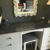 High gloss acrylic for stylish dressing table